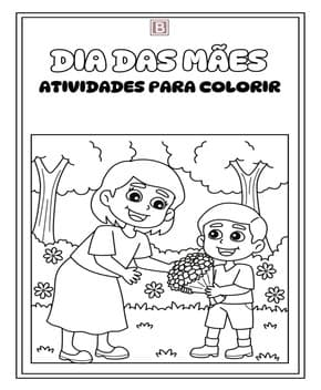 Capa de Colorir Dia das Mães