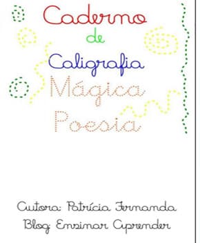 Capa de Caderno de Caligrafia