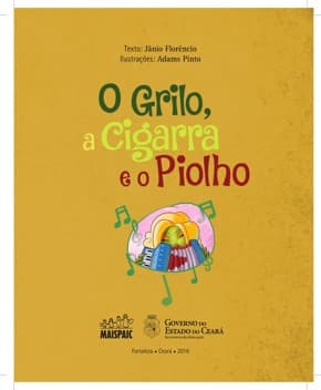 Capa de O Grilo, a Cigarra e o Piolho
