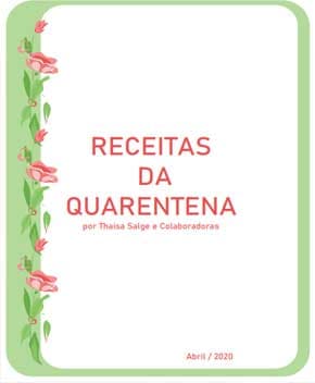 Capa de Receitas da Quarentena